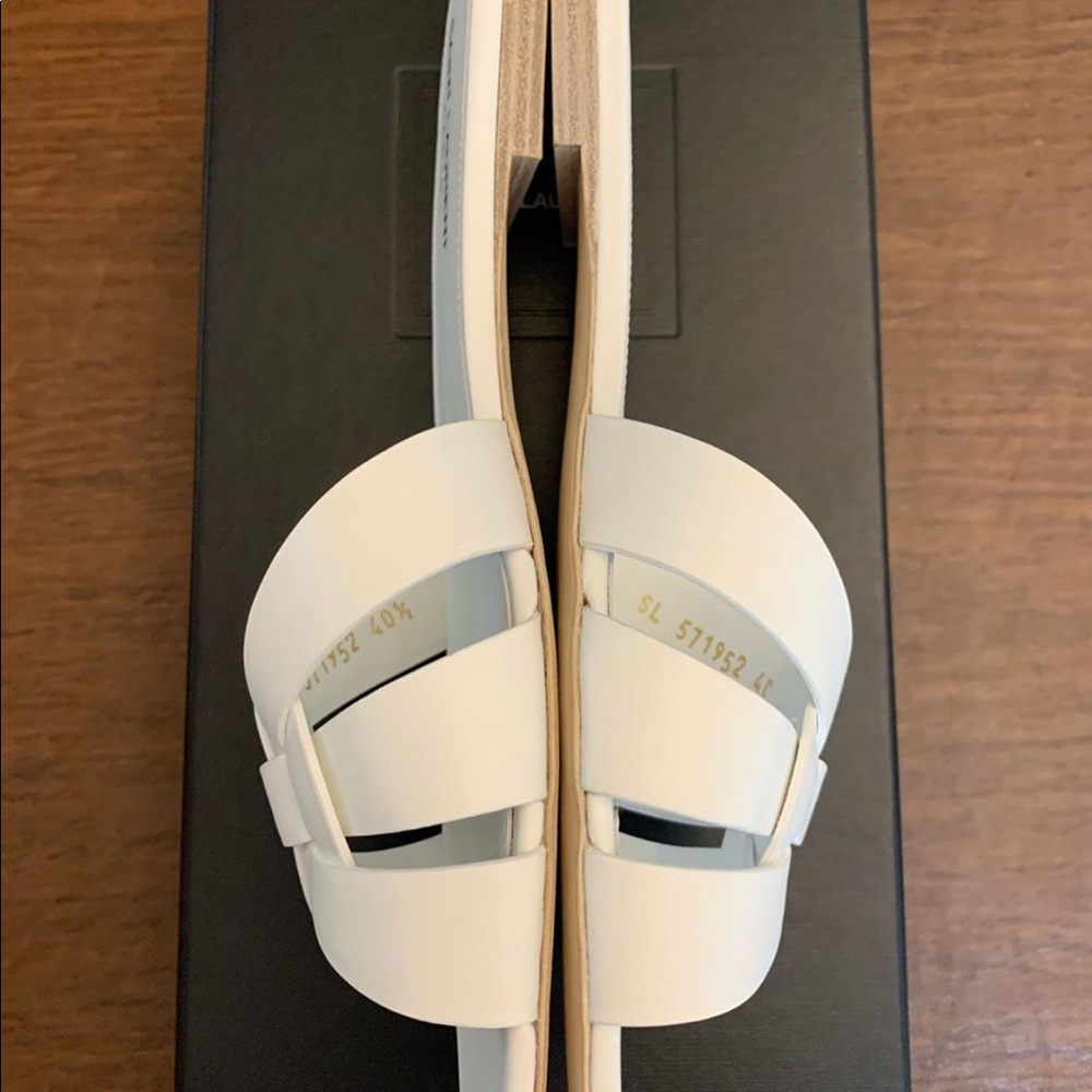 Saint Laurent Woven Leather Sandal - Picture 2 of 3